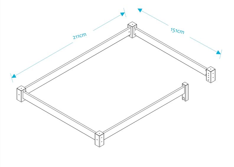 Suwem turvapiire voodile Lahe 140x200 cm suurendatud