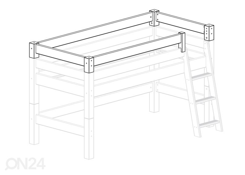 Suwem turvapiire voodile Lahe 90x200 cm suurendatud