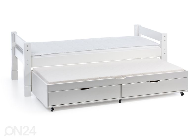 Suwem voodi Lahe 90x200 cm + sahtlitega lisavoodi suurendatud