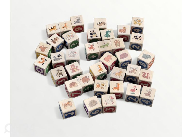 Tähe- ja numbriklotsid Eesti tähestik, 36 tk suurendatud