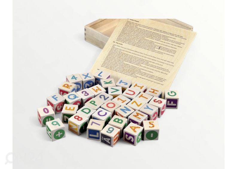 Tähe- ja numbriklotsid Eesti tähestik, 36 tk suurendatud