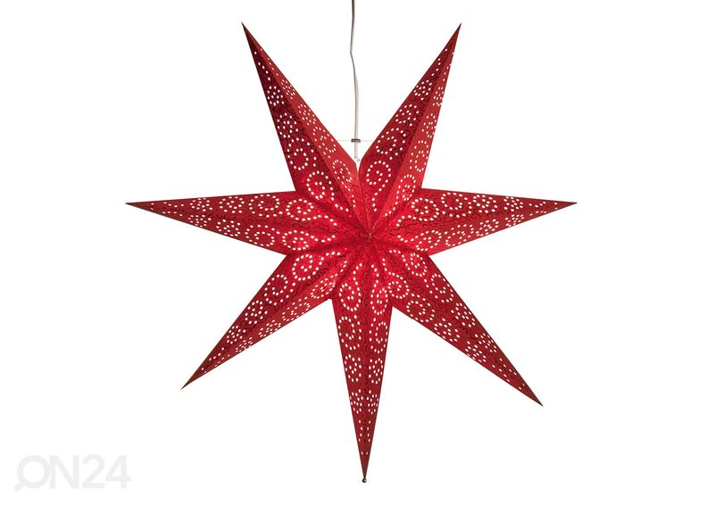 Täht Antique 60 cm, punane suurendatud