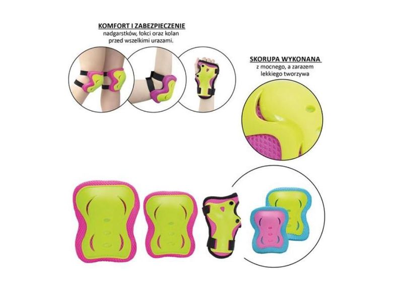 Täiskasvanute kaitsmete komplekt Nils Extreme helesinine-roosa H320 XL suurendatud