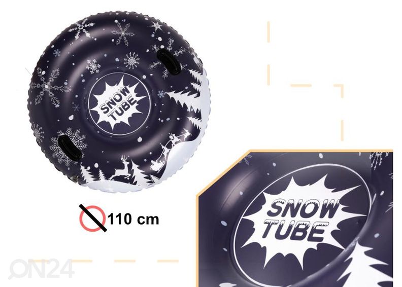 Täispuhutav kelk Snowtube 110 cm suurendatud