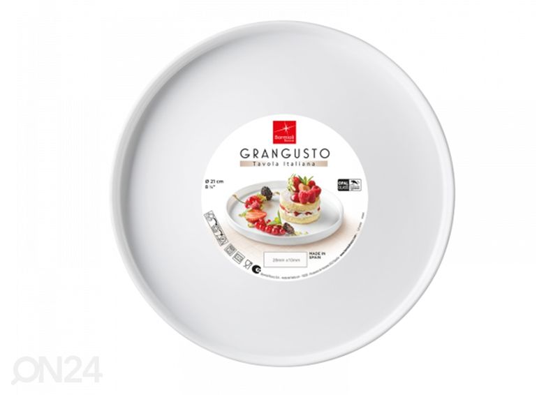 Taldrik Grangusto Ø 21 cm, valge, 2 tk suurendatud