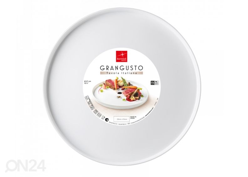 Taldrik Grangusto Ø 27 cm, valge, 2 tk suurendatud