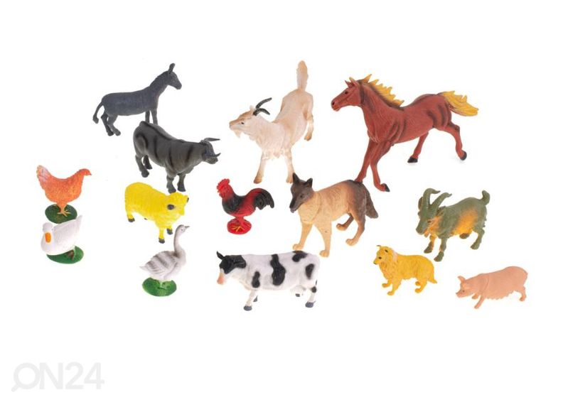 Taluloomade figuurid 14tk + tarvikud suurendatud