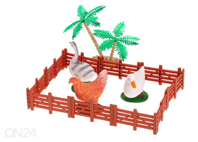 Taluloomade figuurid 14tk + tarvikud suurendatud