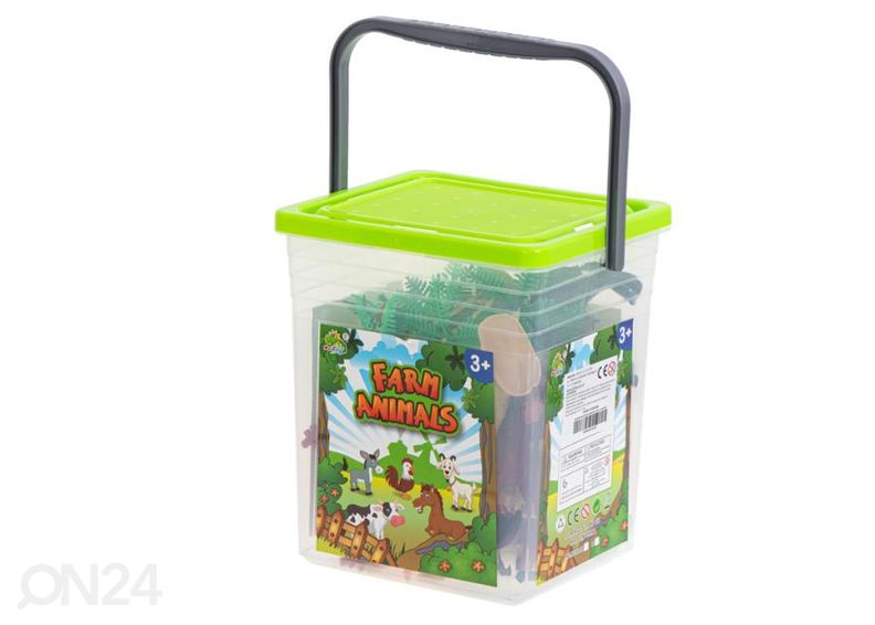 Taluloomade figuurid 14tk + tarvikud suurendatud