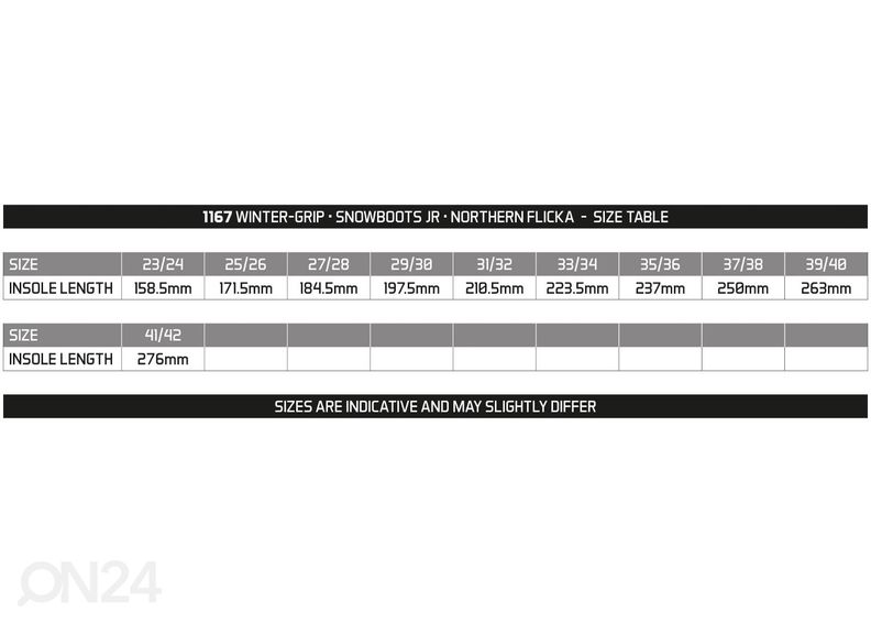 Talvesaapad lastele Northern Flicka suurendatud