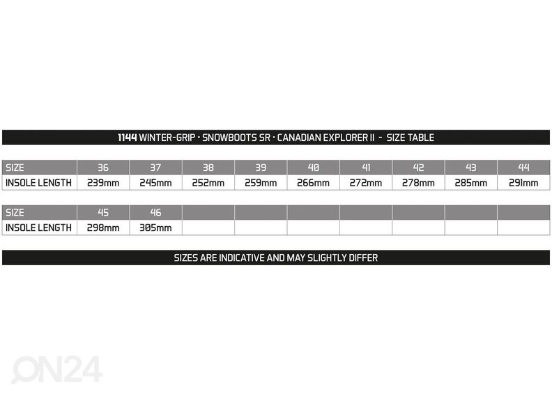 Talvesaapad täiskasvanutele Canadian Explorer II suurendatud