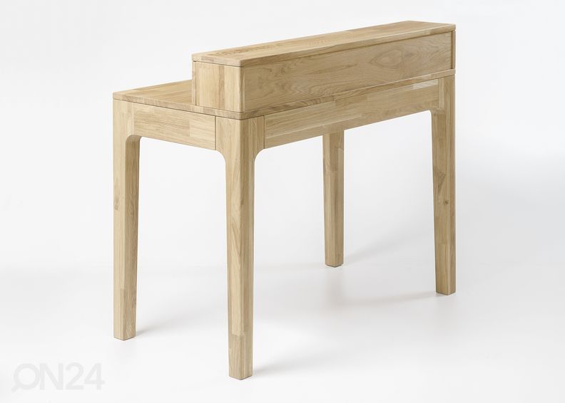 Tammepuidust kirjutuslaud Mars 2, valge õli suurendatud