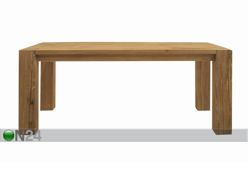 Tammepuidust söögilaud Fausto 100x220 cm suurendatud