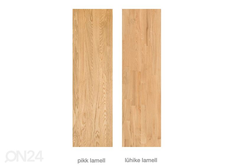 Tammepuidust söögilaud Genf 160x90 cm suurendatud