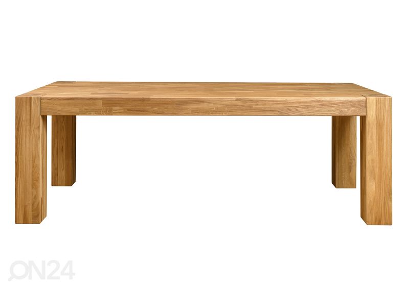 Tammepuidust söögilaud Noa 140x100 cm suurendatud