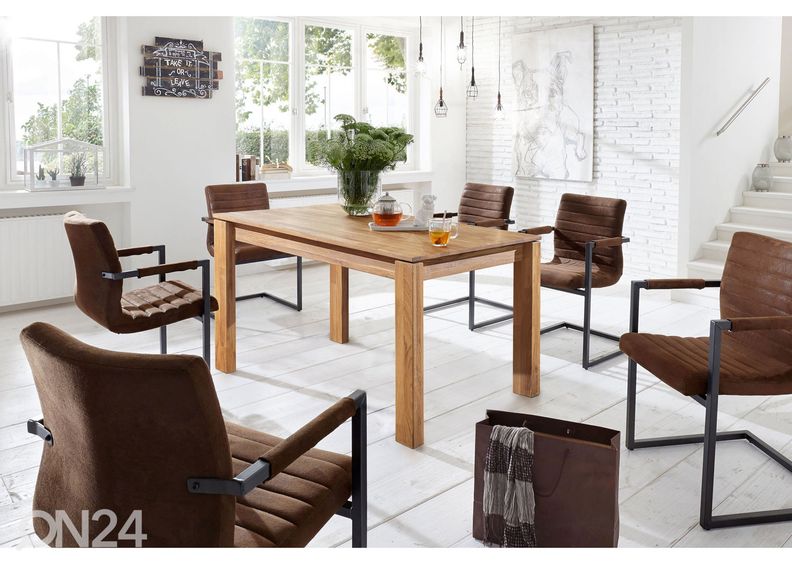 Tammepuidust söögilaud Provence 4 140x90 cm suurendatud