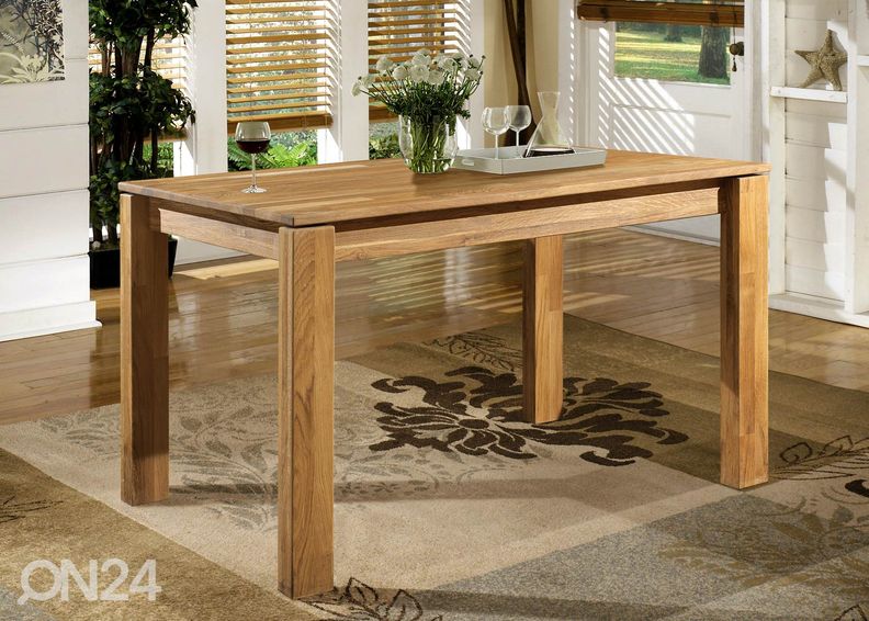 Tammepuidust söögilaud Provence 4 140x90 cm suurendatud