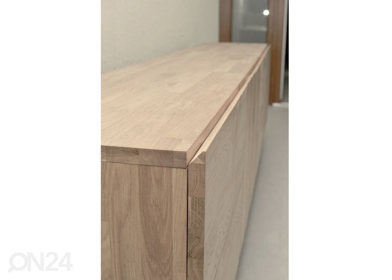 Tammepuidust TV alus Varberg, valge õli suurendatud