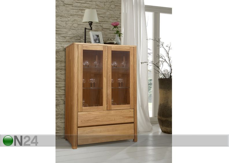 Tammepuidust vitriinkapp Lausenne suurendatud