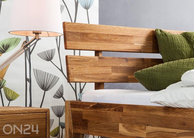 Tammepuidust voodi Elke 90x200 cm suurendatud