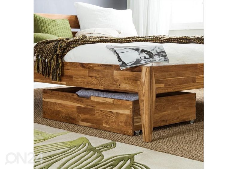 Tammepuidust voodi Elke 90x200 cm suurendatud