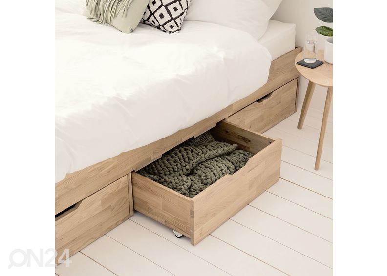 Tammepuidust voodi Sofia 140x200 cm suurendatud