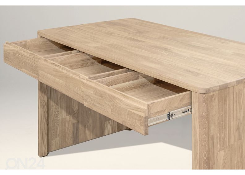 Tammepuust kirjutuslaud Lausenne 140, valge õli suurendatud