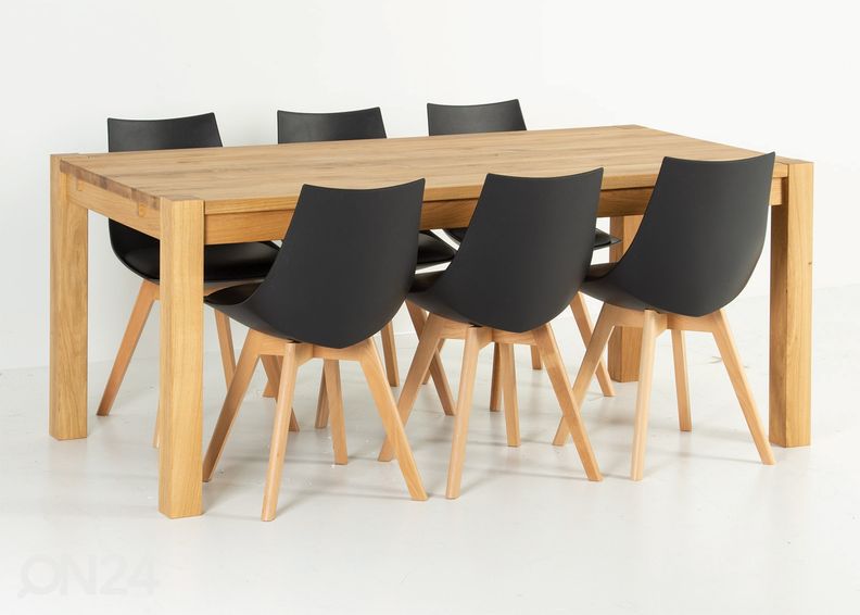 Tammepuust söögilaud 180x90 cm suurendatud