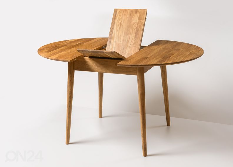 Tammepuust söögilaud Scan 100x100/130 cm+ 2 tooli Irma suurendatud