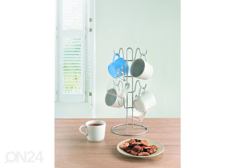 Tasside hoidja Mug-Tree 8, hõbe suurendatud