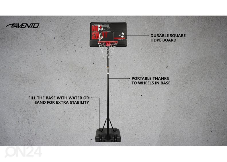 Teisaldatav korvpallikonstruktsioon Hot Shot Avento suurendatud