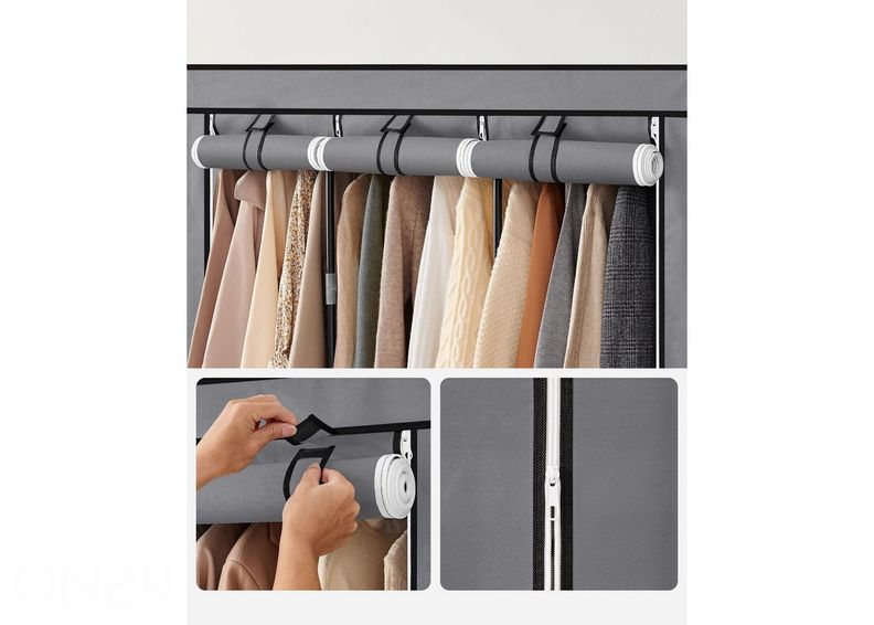 Tekstiilist riidekapp suurendatud