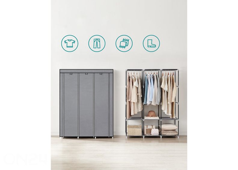 Tekstiilist riidekapp suurendatud