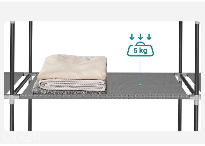 Tekstiilist riidekapp suurendatud