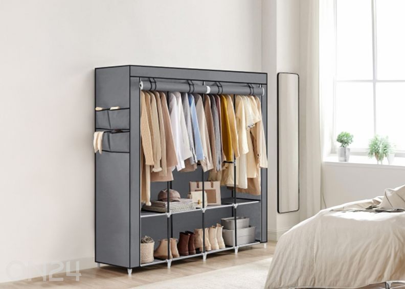 Tekstiilist riidekapp, hall suurendatud