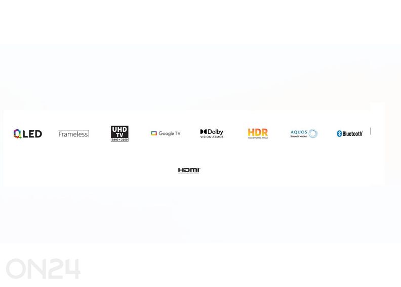 Teler Sharp 55" (139 cm) QLED 4K Ultra HD Google TV, Dolby Vision, Dolby Atmos suurendatud