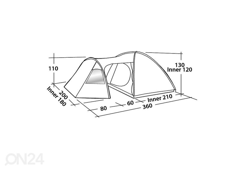 Telk 3-le EASY CAMP ECLIPSE 300 suurendatud