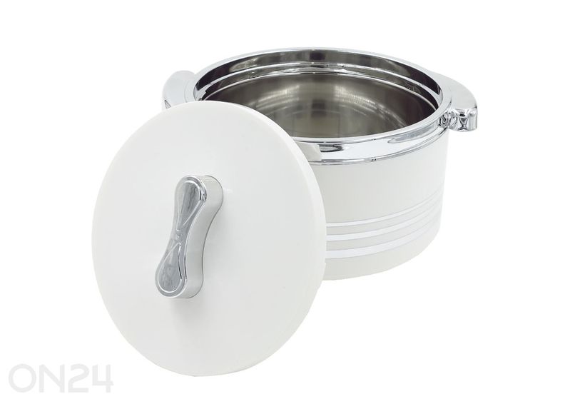 Termospott 2,5 L, valge/hõbe suurendatud