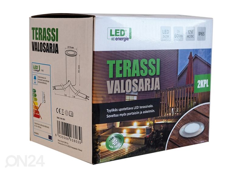 Terrassivalgustite komplekt 2 tk LED suurendatud