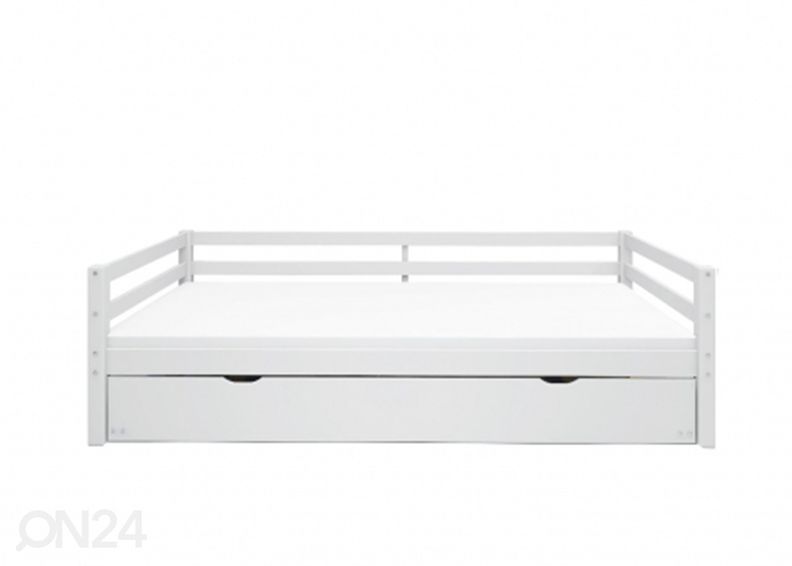 Thuka lastevoodi Actim külalistevoodiga, valge suurendatud