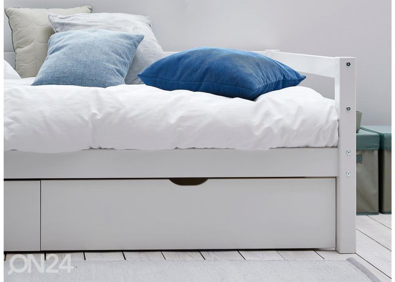 Thuka lastevoodi Actim sahtlitega, valge suurendatud