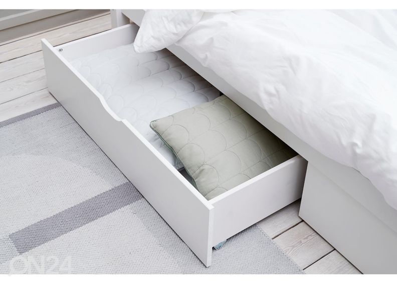 Thuka lastevoodi Actim sahtlitega, valge suurendatud