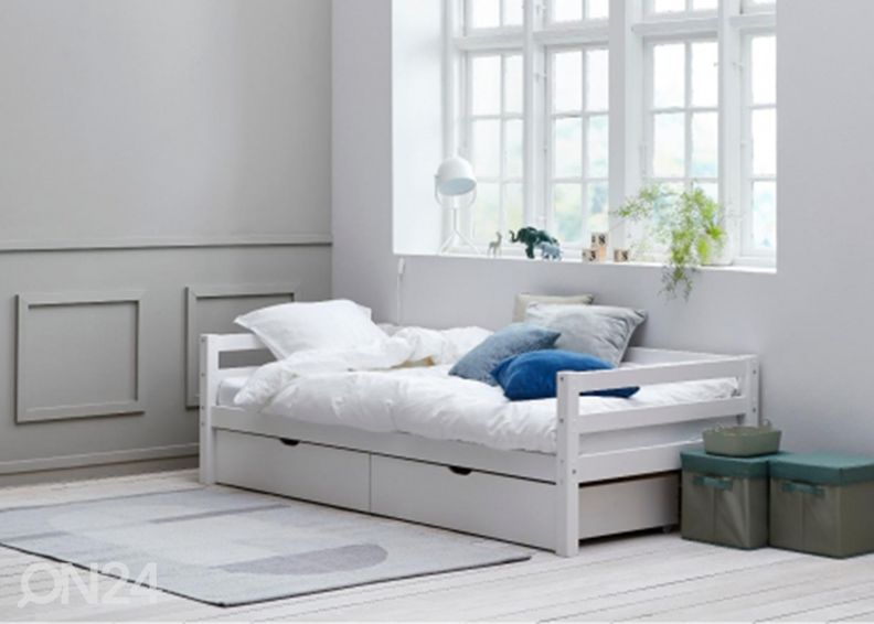 Thuka lastevoodi Actim sahtlitega, valge suurendatud