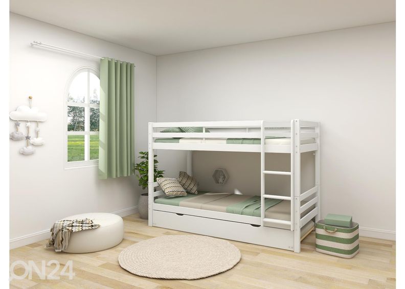 Thuka Narivoodi Actim külalistevoodiga, valge suurendatud