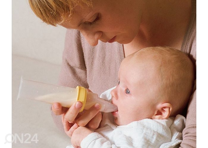 Toitmispudel lusikaga Medela SoftCup suurendatud