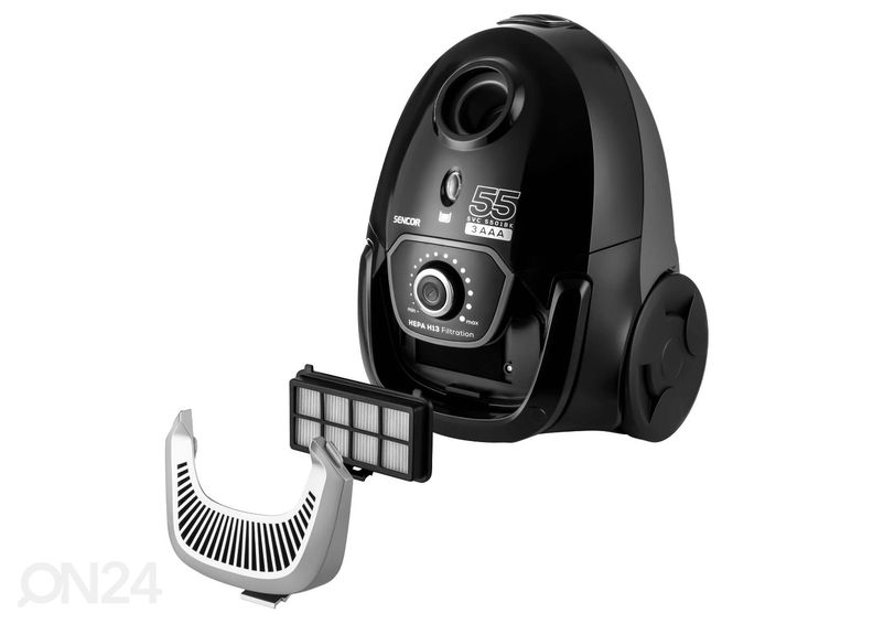 Tolmuimeja Sencor SVC5501BK must suurendatud
