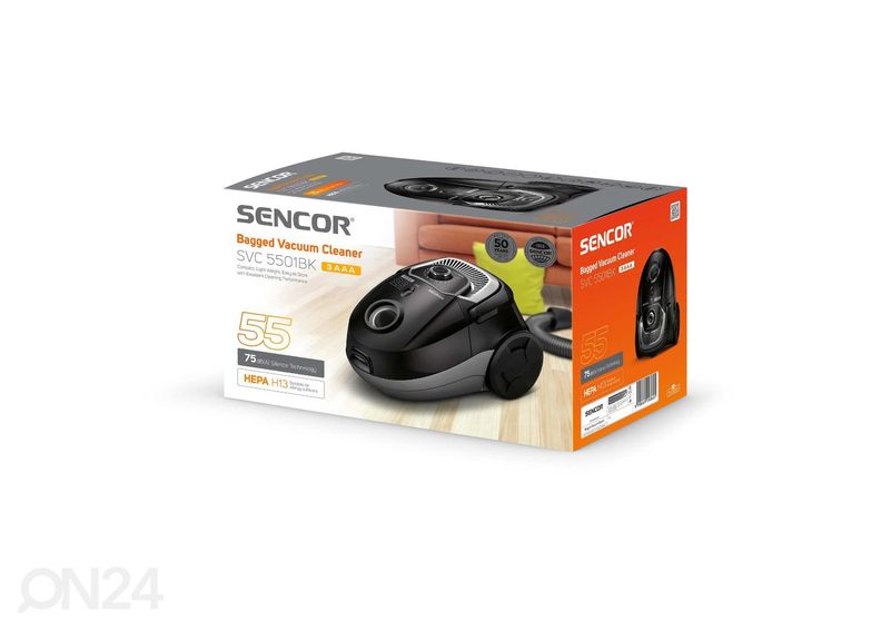 Tolmuimeja Sencor SVC5501BK must suurendatud