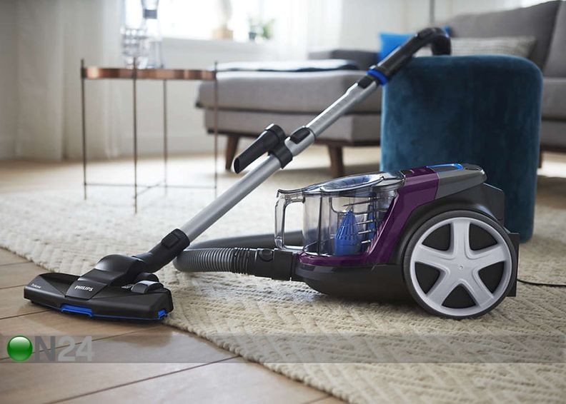 Tolmukotita tolmuimeja Philips PowerPro Compact suurendatud