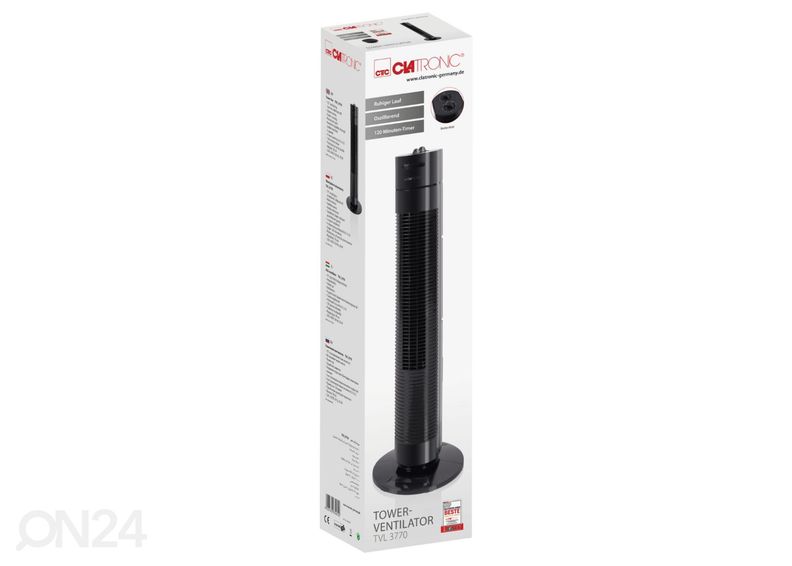 Tornventilaator 78cm Clatronic TVL3770, must suurendatud