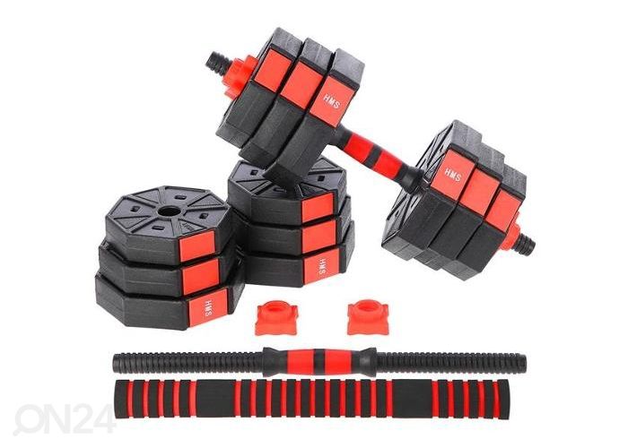 Tõstekang ja hantlid komposiit HMS 20 Kg suurendatud